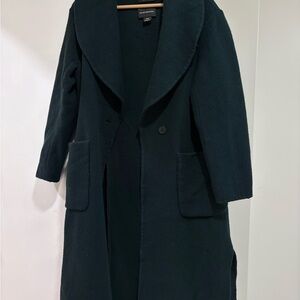Club Monaco Deep Green Long Wool Coat